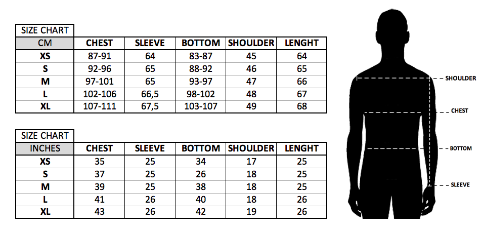 Sizing guide - 55 Collection